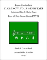 Close Now, Your Weary Eyes Concert Band sheet music cover